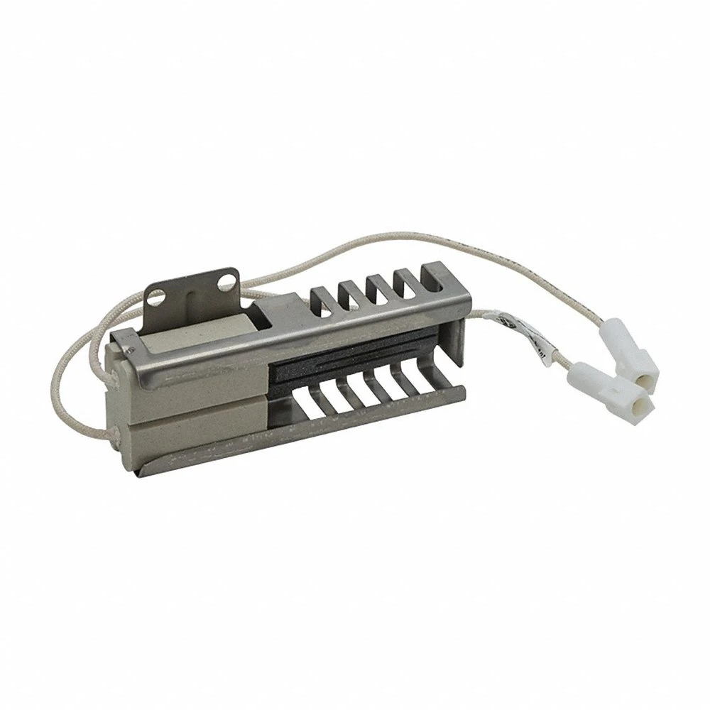 Hot Surface Igniter, Silicon Carbide, 9 1/2 Inch Lead Lg, 120V AC, Hardwired, Flat Tip