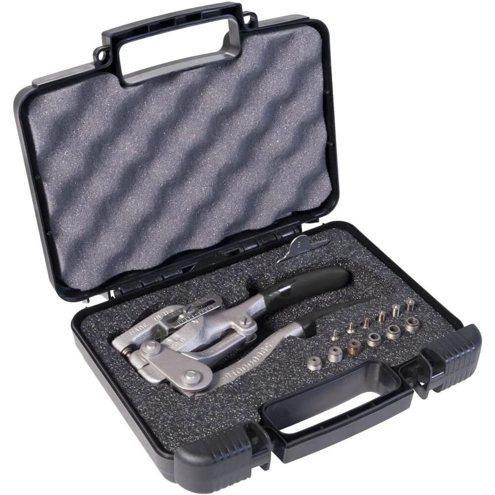 Jr. Hole Punch Kit Manual 16 Gauge Steel, 13 Pieces