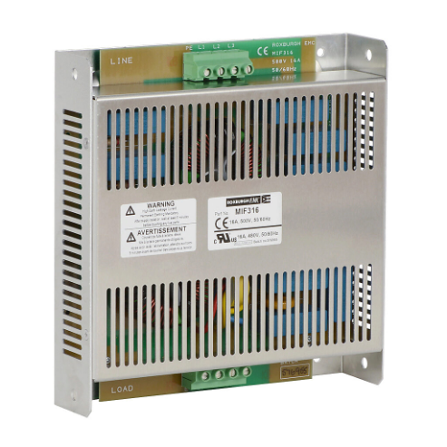 ROXBURGH MIF316 Emi Input Filter, 230/460 VAC, 3-Phase, 16A, Panel Mount, Emi/Rfi Filtering, Multi-Stage | CV7MAN