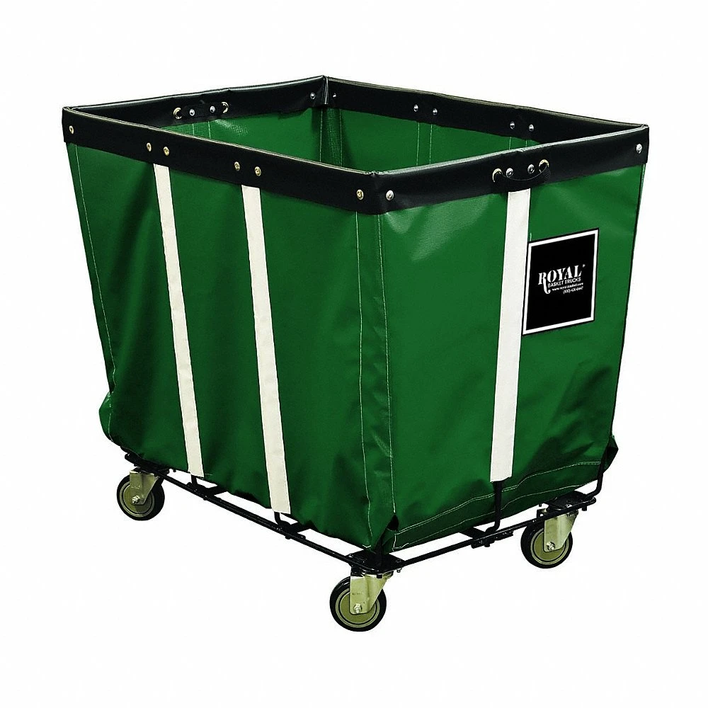 Basket Truck, Vinyl Liner, Green, 4 Swivel, Corner, 20 bu Truck Capacity, Wire