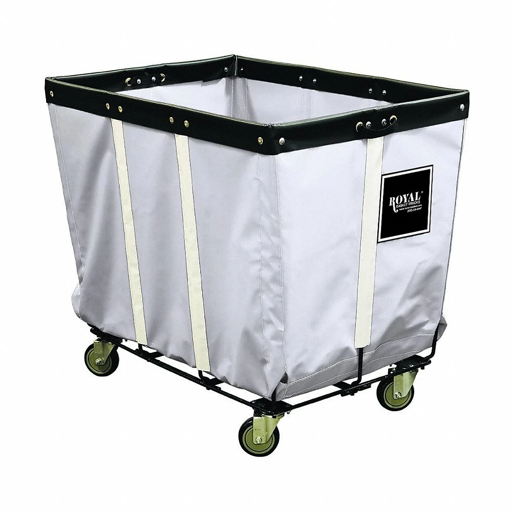 Basket Truck, Vinyl Liner, White, 4 Swivel, Corner, 20 bu Truck Capacity, Wire