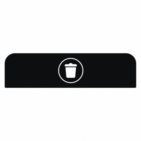 RUBBERMAID 1961574 Recycling System Sign, Black, 1 3/4 Inch Width/Dia, 8 1/2 Inch Height, Landfill | CV4NWD 48RA39