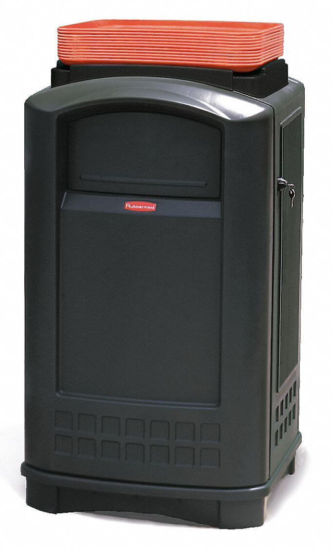 Ash/trash Can 50 Gallon Black