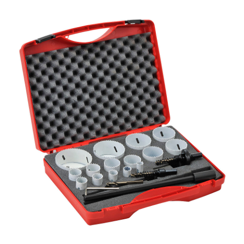 RUKO 126318 Hole Saw Set, 8 Perc. Cobalt High-Speed Steel Cutting Edge, Hardened Steel Backer, Pack Of 20 | CV7YZY