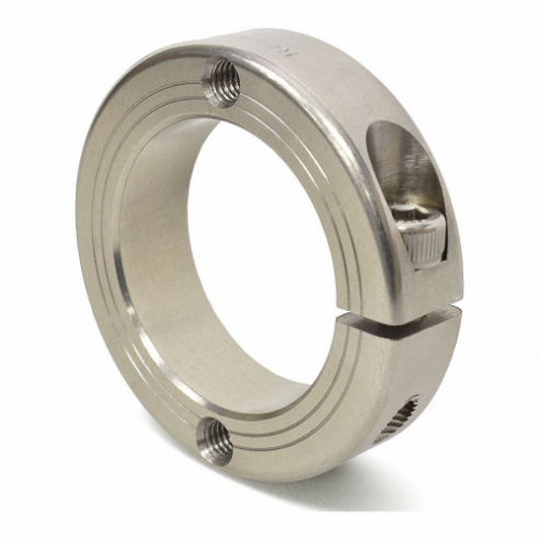 RULAND MANUFACTURING FHT-MCL-40-SS Mountable Shaft Collar, 40 mm Bore Dia, Round, Stainless Steel, 15 mm Collar Wide | CT9JRU 805P65