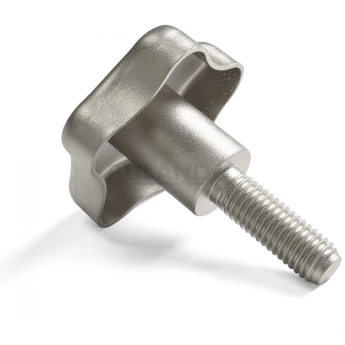 Star Knob, 40mm Knob Diameter, 5/16x18 Threading, 25mm Long Threaded Stud, SS Knob and Stud