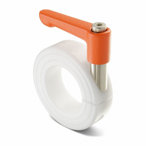 RULAND MANUFACTURING LVO-MCL-15E-P Quick Clamping Shaft Collar, 15/16 Inch Bore Dia, Round, Acetal, Plastic, Orange | CT9KGY 805T96