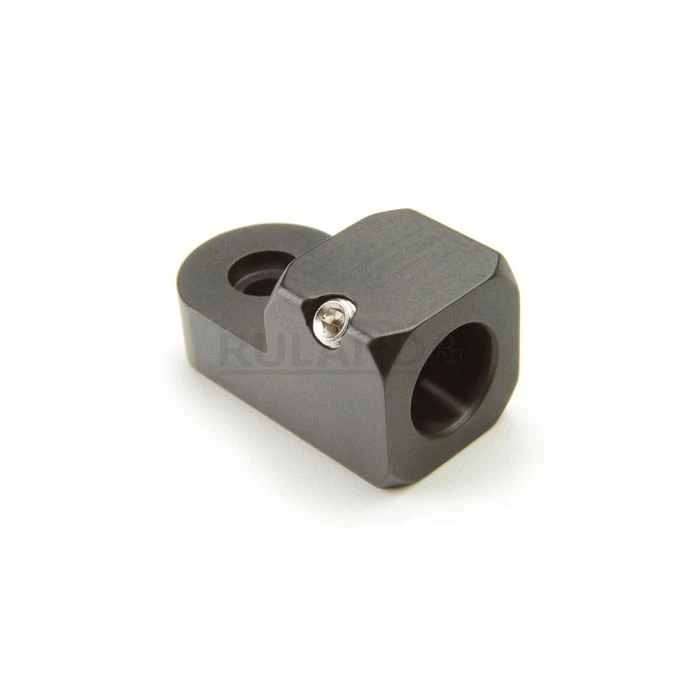Swivel Thru Hole 6.5mm, Thru Hole 20mm, L 55mm, Black Anodized Aluminum