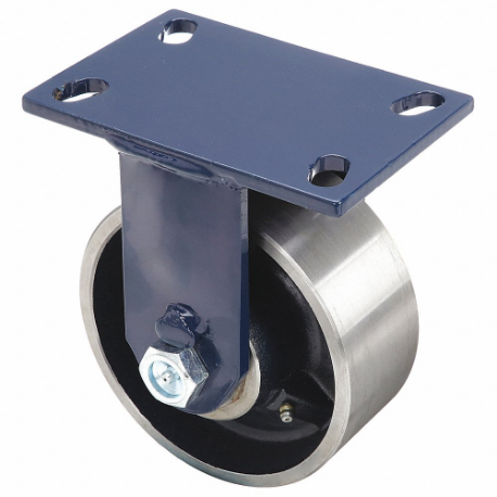 RWM 75-FSR-0630-R Kingpinless Plate Caster, 6 Inch Dia, 7 1/2 Inch Height, Rigid Caster | CT9QCR 29XW22