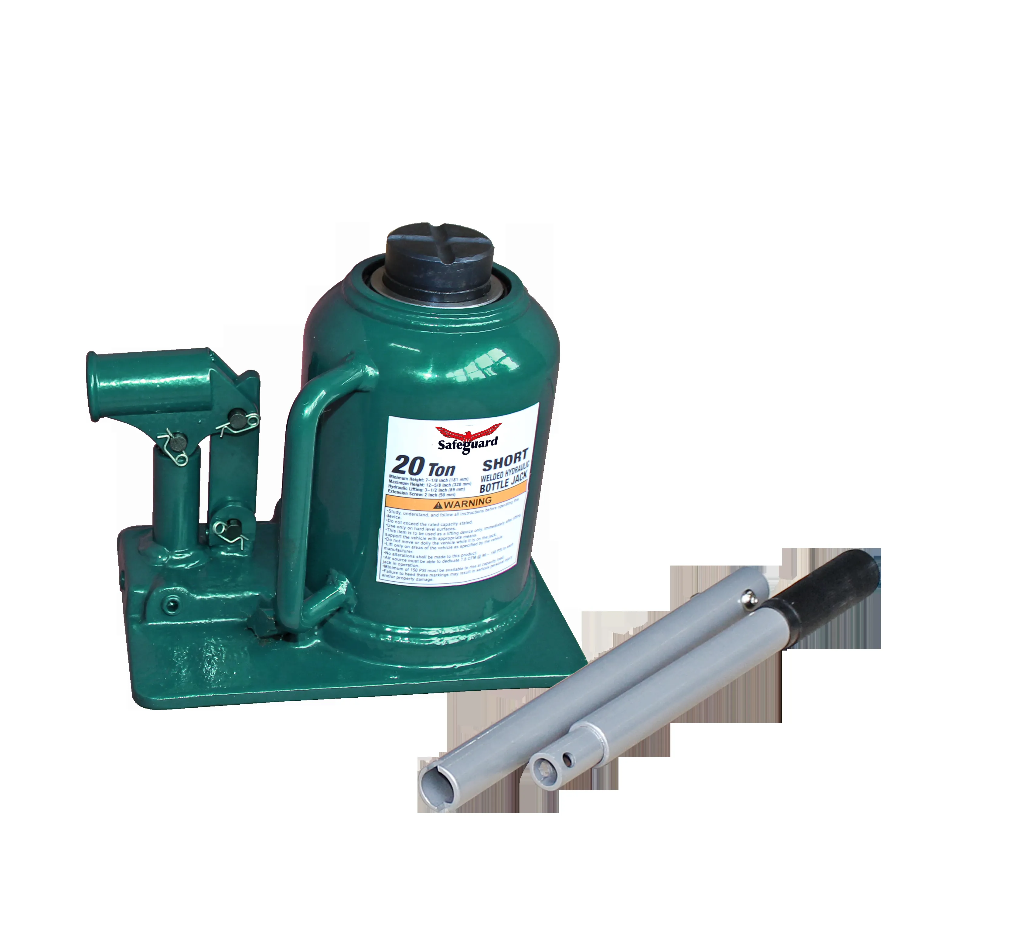 Welded Inline Bottle Jack, Shorty, Steel, 20 Ton Capacity