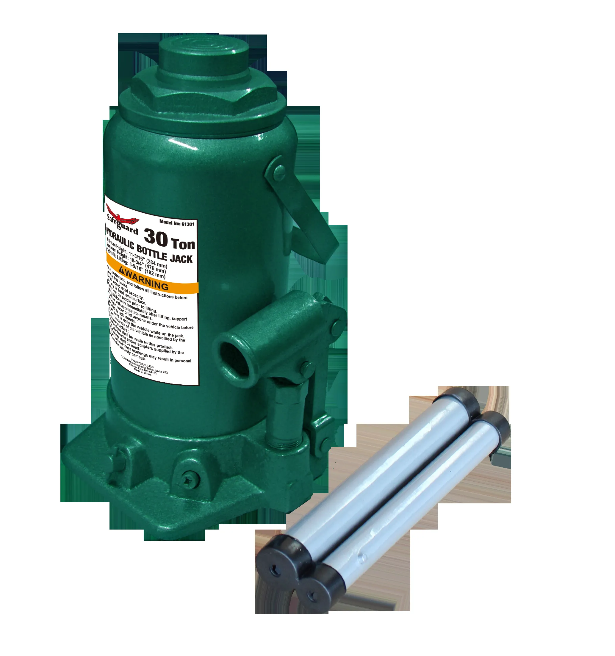 Bottle Jack, Steel, 30 Ton Capacity