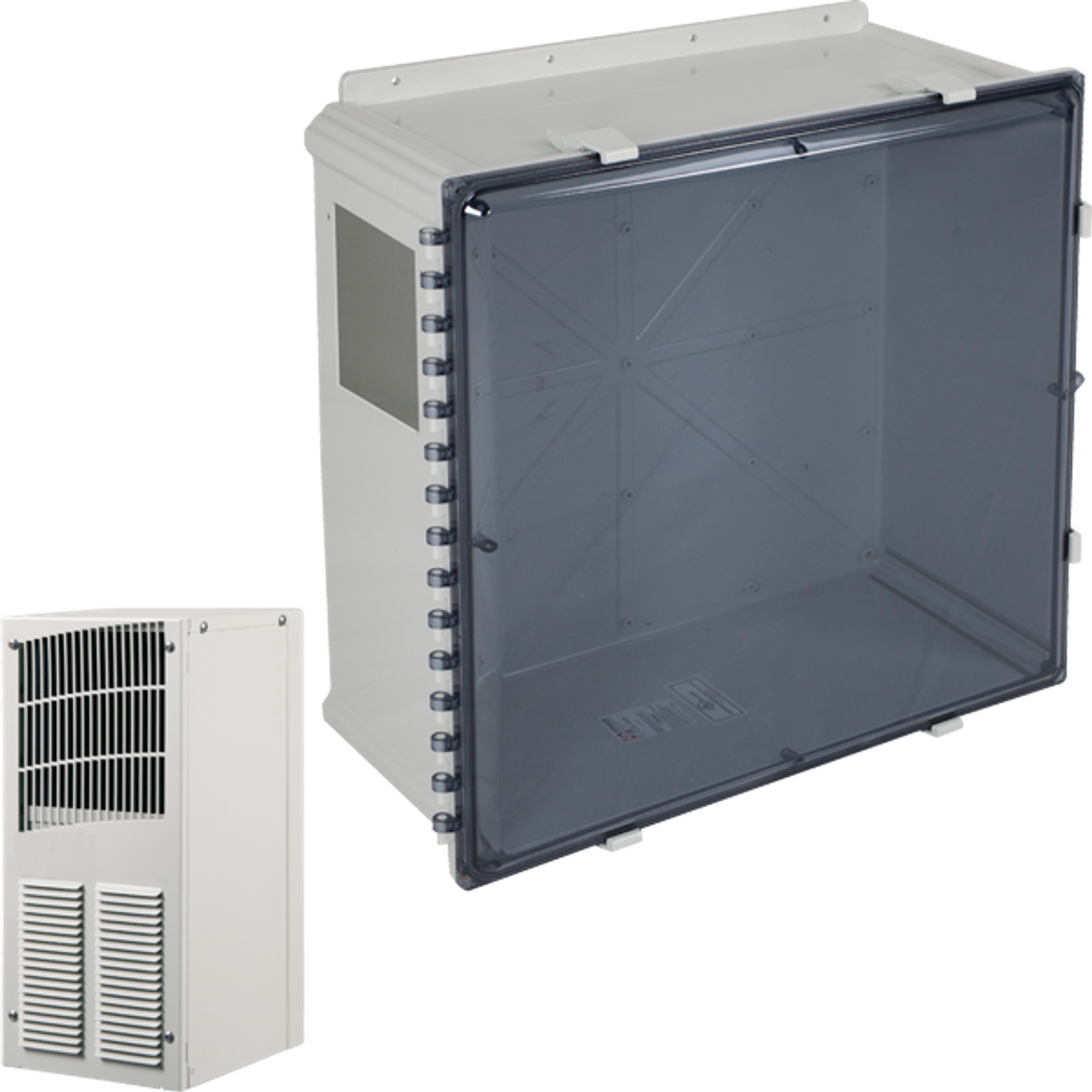 Poycarbonate Enclosure With A/C And Heat, 24 x 24 x 10 Inch Size, Tinted