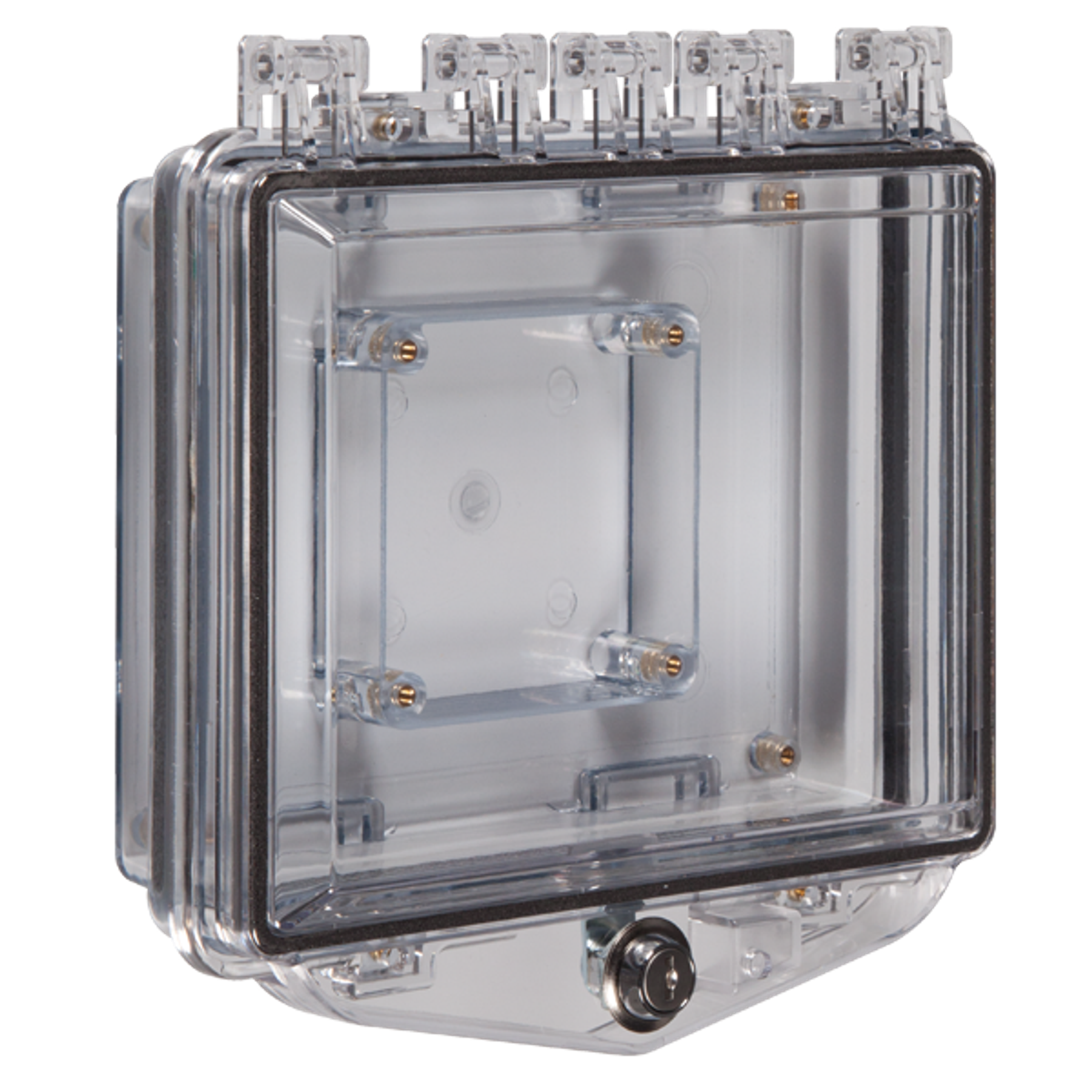 Polycarbonate Enclosure with Back Box, Double-Gang Electrical Box And Exterior Key Lock