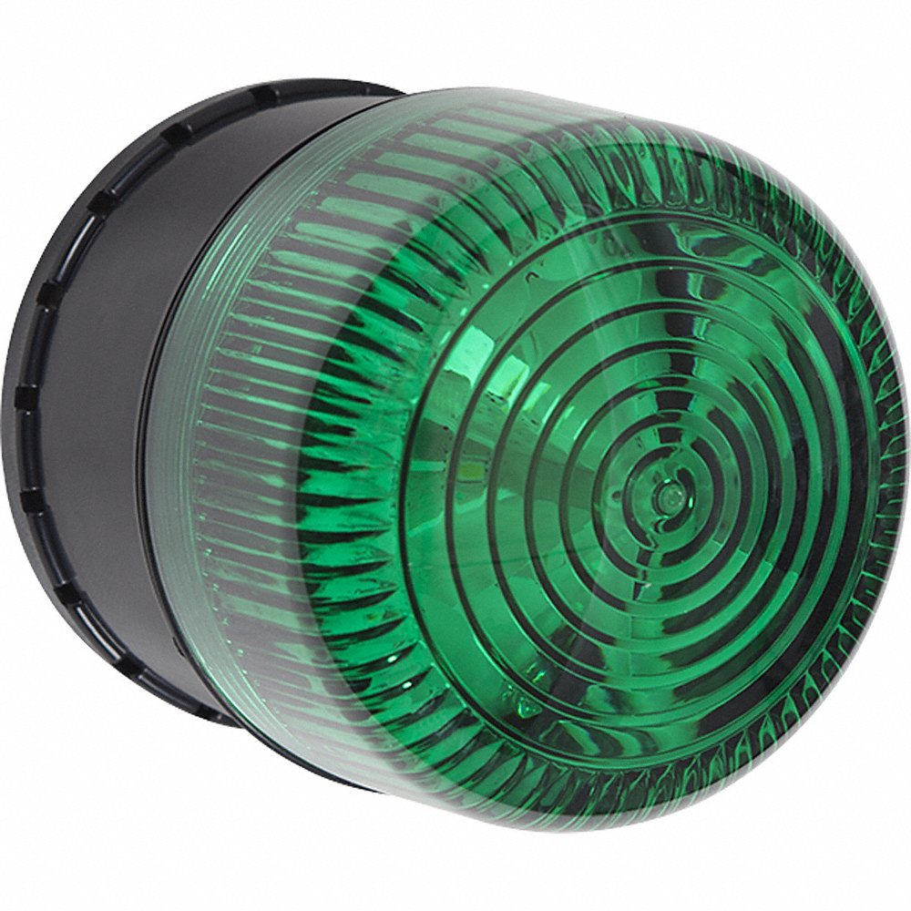 Siren/Strobe, Round, Green, Select-Alert