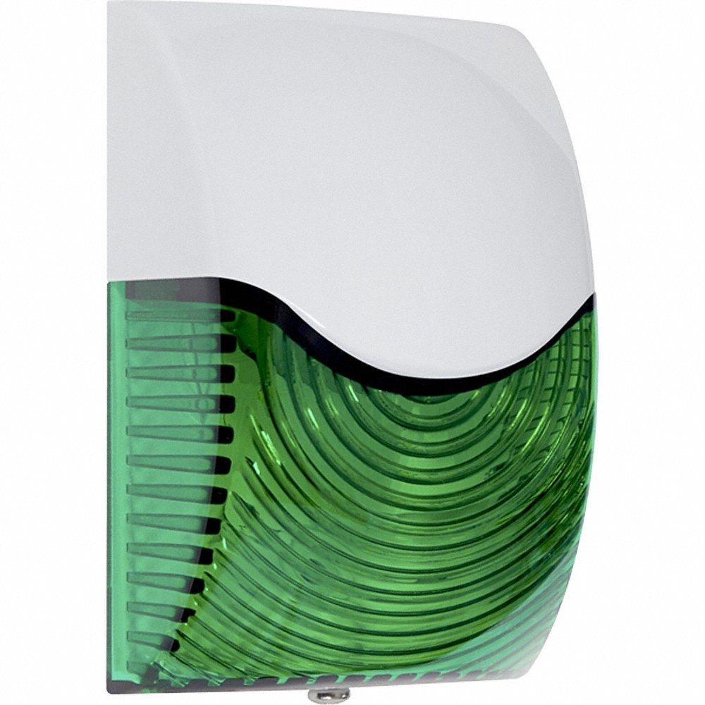 Siren/Strobe, Rectangle, Green, Select-Alert