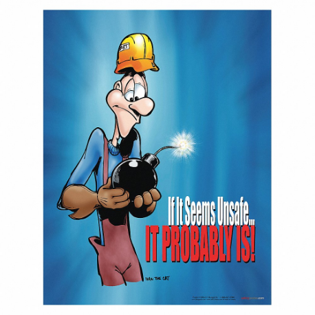 SAFETYPOSTER P0108 Safety Poster, 22 X 17 Inch Nominal Sign Size, English | CT9REC 35LG82