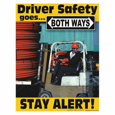 SAFETYPOSTER P4205 Safety Poster, 22 X 17 Inch Nominal Sign Size, English | CT9QZR 35LG65