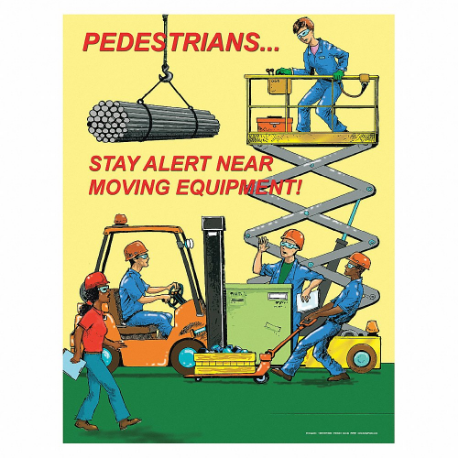 SAFETYPOSTER SW0067 Safety Poster, 22 X 17 Inch Nominal Sign Size, English | CT9RDP 35LH10