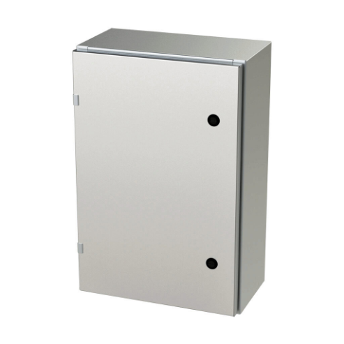 SAGINAW SCE-24EL1608SS6LP Enclosure, 24 x 16 x 8 Inch Size, Wall Mount, 316L Stainless Steel, #4 Brush Finish | CV6QRT