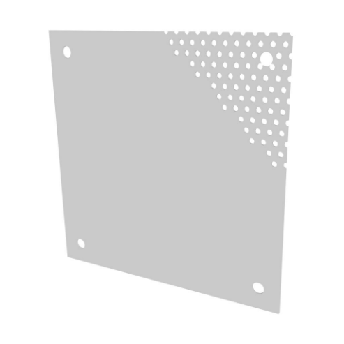SAGINAW SCE-8N8MPP Subpanel, Perforated, Carbon Steel, White, Powder Coat Finish | CV6XEL