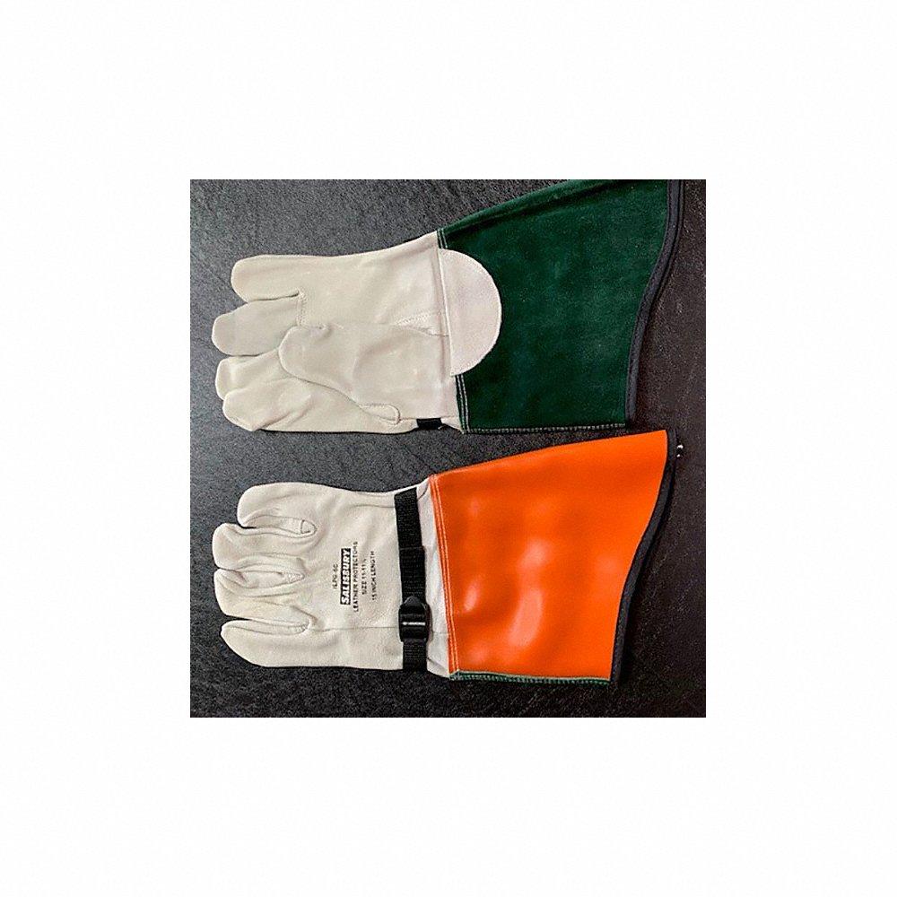 SALISBURY ILPG6C/12 Electrical Glove Protector, Straight Thumb, 15 Inch Length, Orange/White | CJ2BWZ 44F946