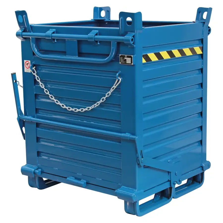 Bottom Container, Double Openable, Blue