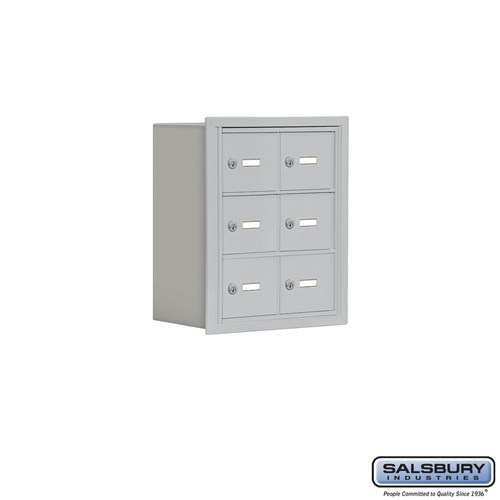 SALSBURY INDUSTRIES 19038-06ARK Cell Phone Storage Locker, 16.25 x 18.75 x 8.75 Inch Size, 3 Door High, Aluminium | CE7EYL