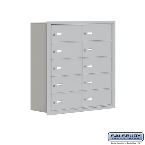 SALSBURY INDUSTRIES 19058-10ARK Cell Phone Storage Locker, 29.25 x 29.75 x 8.75 Inch Size, 5 Door High, Aluminium | CE7FJB
