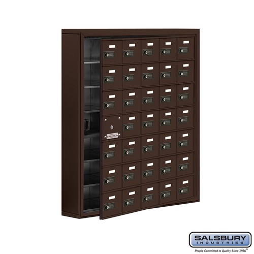 SALSBURY INDUSTRIES 19175-35ZSC Cell Phone Storage Locker, 37 x 42 x 6.25 Inch Size, 7 Door High | CE7GRH
