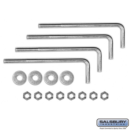 SALSBURY INDUSTRIES 4794 Pedestal Mounting Kit, 0.5 x 2 x 8 Inch Size | CE7HXM