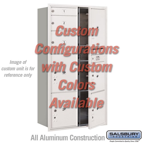 SALSBURY INDUSTRIES 3716D-CCFU Standard Horizontal MailBox, 4C, 31.125 x 56.75 x 17 Inch Size | CE7KCL