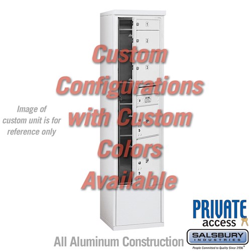 SALSBURY INDUSTRIES 3916S-CCFP Standard Horizontal MailBox, 4C, 17.5 x 72 x 19 Inch Size, With Private Access | CE7KBN