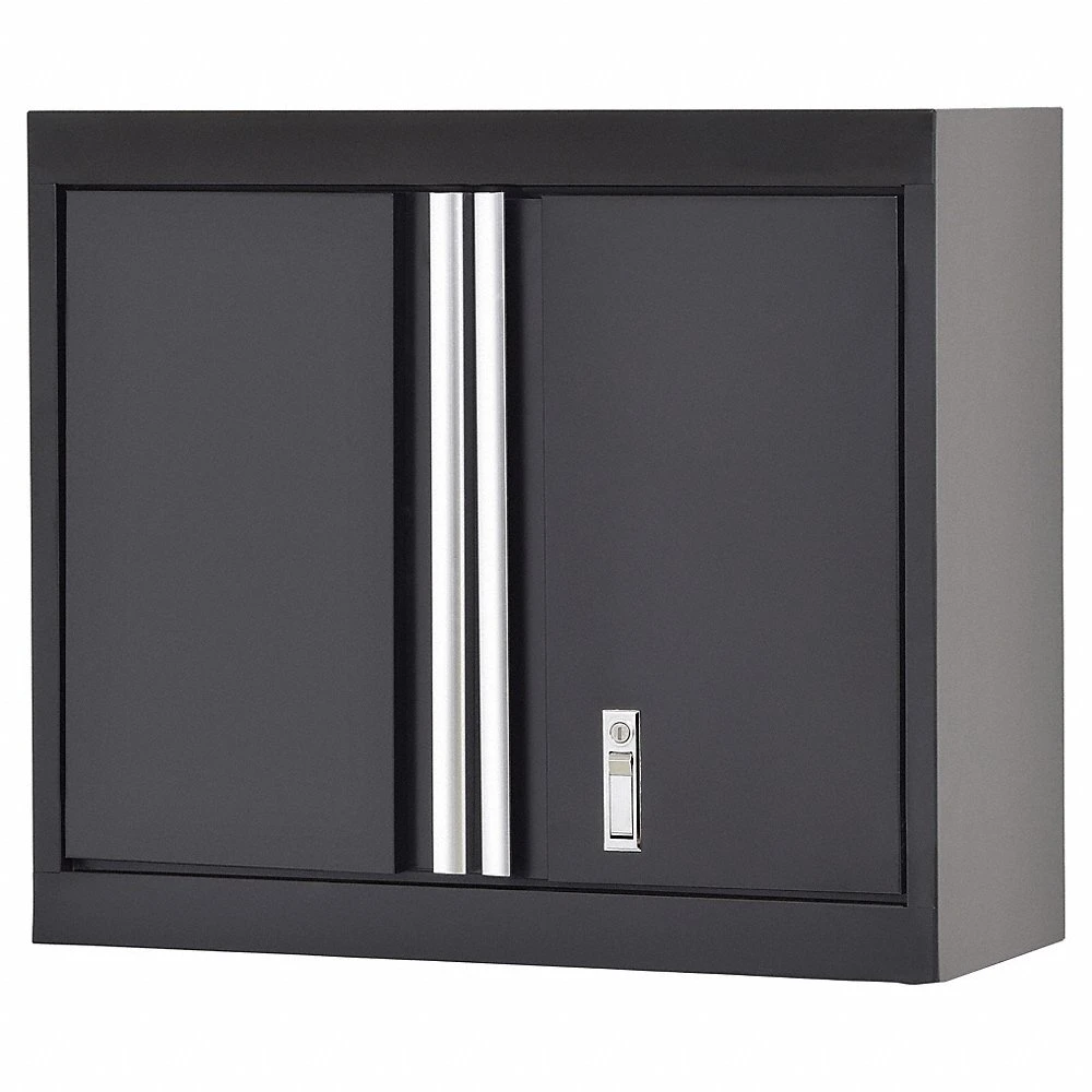 Wall Mount Cabinet, 30 Inch Wd, 12 Inch Dp, 26 Inch Ht, Black