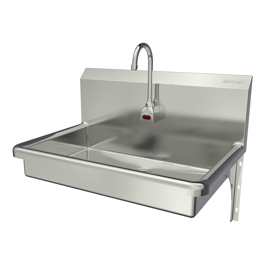 SANI-LAV 5A1B Hands-Free Wall Mounted Sink, 2 GPM Flow Rate, Splash | CT9WDB 48PY07