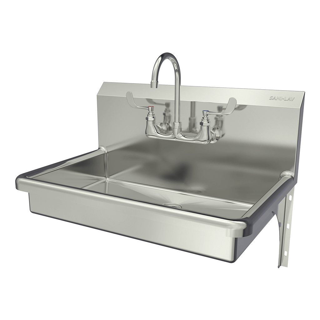 SANI-LAV 5A1F Hand Sink, 2 GPM Flow Rate, Deck, 27 Inch x 16 1/2 Inch Bowl Size | CT9VWA 48PY08