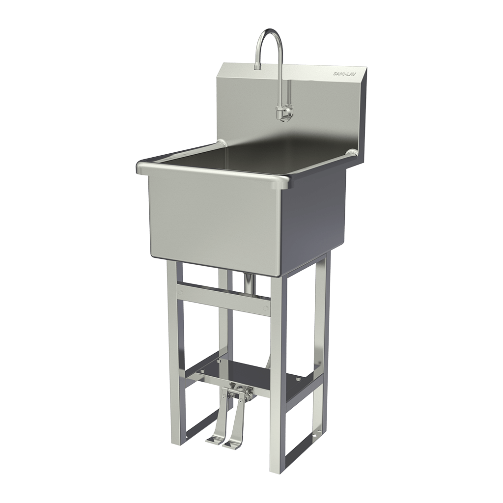 SANI-LAV U18182 Utility Sink, Sani-Lav, 45 1/2 Inch OverallHeight, 21 Inch Overall Length | CT9WBB 48UM15