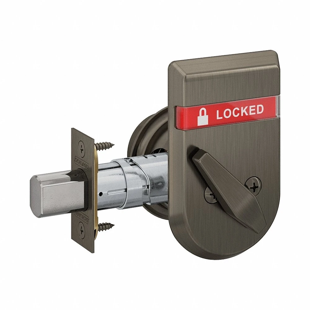 Deadbolt Locks, Cylindrical, SFIC, 1 7/8 Inch Door Thick - Max, Locked/Unlocked