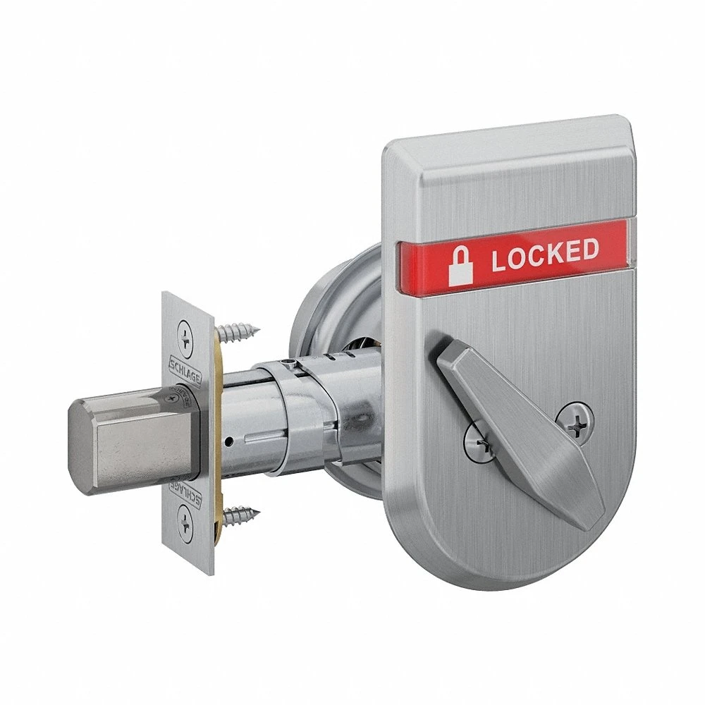 Deadbolt Locks, Cylindrical, SFIC, 1 7/8 Inch Door Thick - Max, Occupancy-Indicating