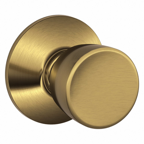 SCHLAGE F10 BEL 609 Knob Lock, 2, Bell, Antique Brass | CU2AEB 45EH77