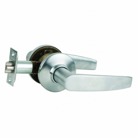 SCHLAGE S10D JUP 626 Lever, Grade 2, S Jupiter, Satin Chrome, Not Keyed | CT9YYC 46TP17
