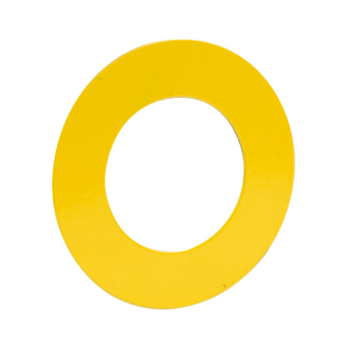 SCHMERSAL DPF-9 Legend Plate, Metal, Round, Yellow Field, Yellow Background | CV7RBU