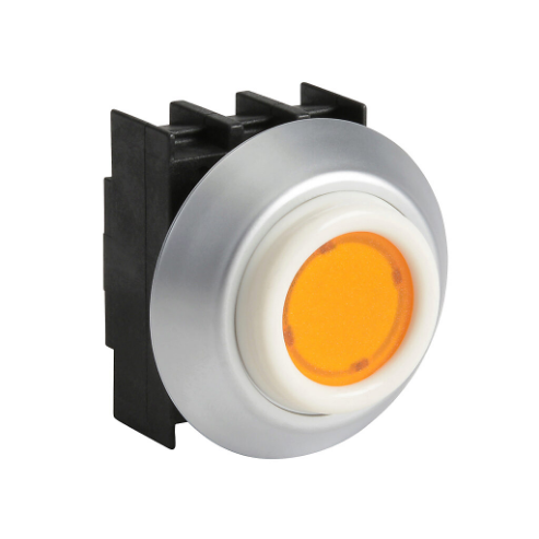 SCHMERSAL NDLGB Pushbutton, 22mm, Momentary, Operator Only, Plastic Base, Plastic Bezel, Yellow, Extended | CV7WUJ