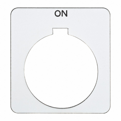 SCHNEIDER ELECTRIC 9001KN203WP Legend Plate, On, Square, Plastic, White/Black, 1.7 Inch Height, 1.7 Inch Wd | CU2BZM 45C373