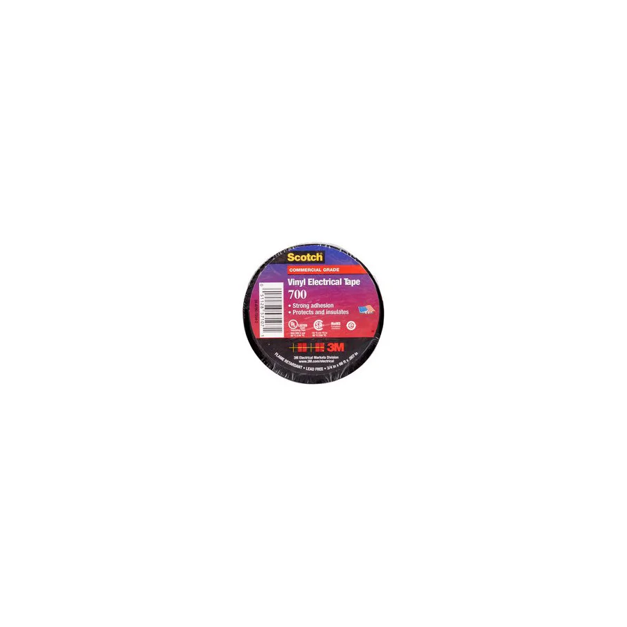 Vinyl Electrical Tape, 2 Inch X 20 Ft, Black, No Shrinkwrap