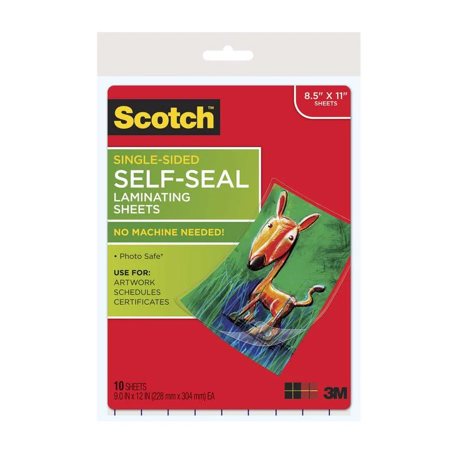 Single-Sided Laminating Sheets, 9 Inch X 12 Inch Letter Size Single Sided