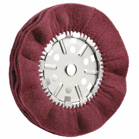 Buffing Wheel, Pleated, Aluminum Oxide, 14 Inch Dia, 2 Inch Thick, 4 Plies