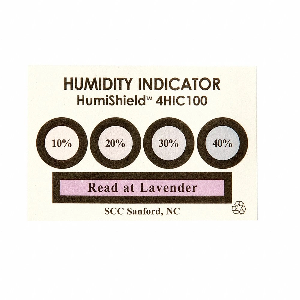 Humidity Indicator, 2 Inch Wd, 3 Inch Lg, 4 Dots