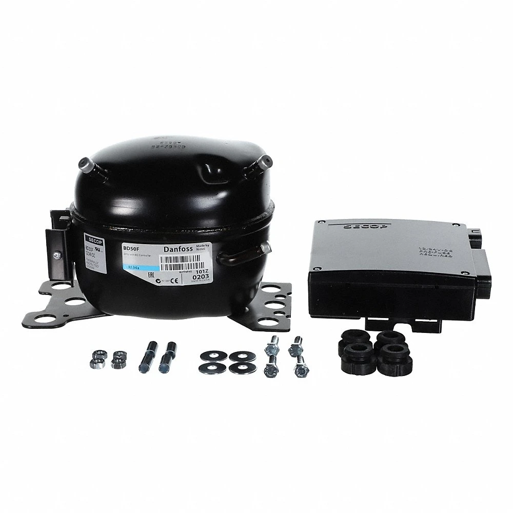 Compressor, Reciprocating, 245 BtuH Cooling, 3/16 Inch Discharge Line Connection Size