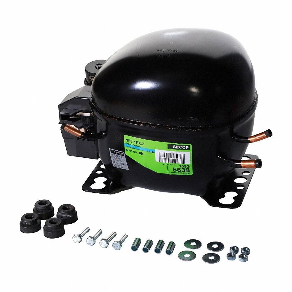 Compressor, Reciprocating, 1,541 BtuH Cooling, 1/4 HP, 1/4 Inch Connection Size