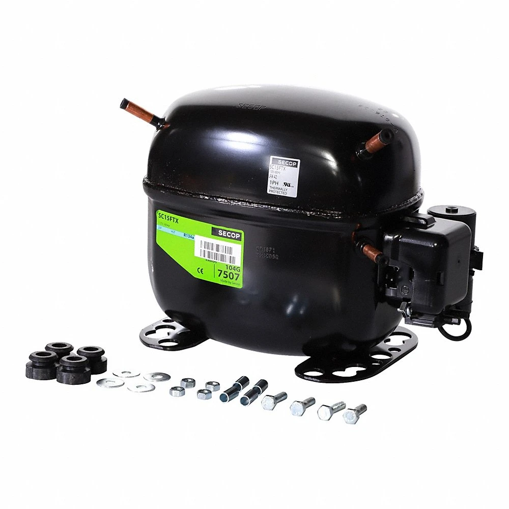 Compressor, Reciprocating, 3,531 BtuH Cooling, 1/2 HP, 1/4 Inch Connection Size